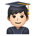 👨🏻‍🎓 Emoji Estudiante Hombre: Tono De Piel Claro en Samsung One UI 6.1.