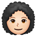 👩🏻‍🦱 Emoji Mujer: Tono De Piel Claro Y Pelo Rizado en Samsung One UI 6.1.