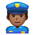 Émoji 👮🏾‍♂️ Policier : Peau Mate sur Samsung One UI 6.1.