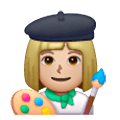 👩🏼‍🎨 Emoji Artista Mujer: Tono De Piel Claro Medio en Samsung One UI 6.1.