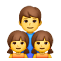 👨‍👧‍👧 Emoji Familie: Mann, Mädchen und Mädchen Samsung One UI 6.1.