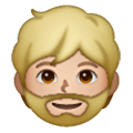 Emoji 🧔🏼 Uomo Con La Barba: Carnagione Abbastanza Chiara su Samsung One UI 6.1.