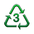 ♵ Emoji Símbolo de reciclaje para plástico tipo- 3 en Samsung One UI 6.1.