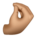 🤌🏽 Emoji zusammengedrückte Finger: mittlere Hautfarbe Samsung One UI 6.1.