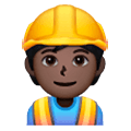 👷🏿 Emoji Trabalhador De Construção Civil: Pele Escura na Samsung One UI 6.1.