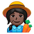 👩🏿‍🌾 Emoji Agricultora: Tono De Piel Oscuro en Samsung One UI 6.1.