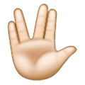 🖖🏻 Emoji vulkanischer Gruß: helle Hautfarbe Samsung One UI 6.1.