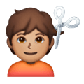 💇🏽 Emoji Person beim Haareschneiden: mittlere Hautfarbe Samsung One UI 6.1.