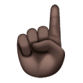 ☝🏿 Emoji Dedo índice Hacia Arriba: Tono De Piel Oscuro en Samsung One UI 6.1.