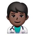 👨🏿‍⚕️ Emoji Homem Profissional Da Saúde: Pele Escura na Samsung One UI 6.1.