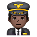 👨🏿‍✈️ Emoji Pilot: dunkle Hautfarbe Samsung One UI 6.1.