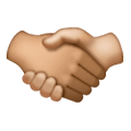 🫱🏽‍🫲🏼 Emoji Handschlag: mittlere Hautfarbe, mittelhelle Hautfarbe Samsung One UI 6.1.