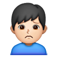 🙍🏻‍♂️ Emoji Homem Franzindo A Sobrancelha: Pele Clara na Samsung One UI 6.1.