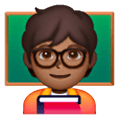 🧑🏾‍🏫 Emoji Professora Na Escola: Pele Morena Escura na Samsung One UI 6.1.