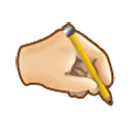 🖎🏻 Emoji Mão esquerda escrevendo: Pele Clara na Samsung One UI 6.1.