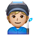 🧑🏼‍🏭 Emoji Operario: Tono De Piel Claro Medio en Samsung One UI 6.1.