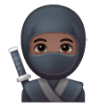 Emoji 🥷🏿 Ninja: Carnagione Scura su Samsung One UI 6.1.
