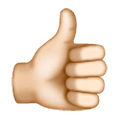 Emoji 👍🏻 Pollice In Su: Carnagione Chiara su Samsung One UI 6.1.
