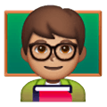 👨🏽‍🏫 Emoji Profesor: Tono De Piel Medio en Samsung One UI 6.1.