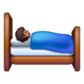 🛌🏾 Emoji im Bett liegende Person: mitteldunkle Hautfarbe Samsung One UI 6.1.
