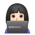 👩🏻‍💻 Emoji Tecnóloga: Tono De Piel Claro en Samsung One UI 6.1.