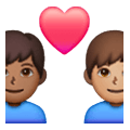 👨🏾‍❤️‍👨🏽 Emoji Pareja Enamorada - Hombre: Tono De Piel Oscuro Medio, Hombre: Tono De Piel Medio en Samsung One UI 6.1.