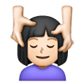 💆🏻‍♀️ Emoji Mujer Recibiendo Masaje: Tono De Piel Claro en Samsung One UI 6.1.