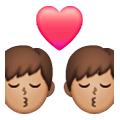 👨🏽‍❤️‍💋‍👨🏽 Emoji Beijo - Homem: Pele Morena, Homem: Pele Morena na Samsung One UI 6.1.