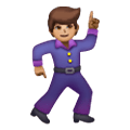 🕺🏽 Emoji Homem Dançando: Pele Morena na Samsung One UI 6.1.