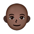 🧑🏿‍🦲 Emoji Erwachsener: dunkle Hautfarbe, Glatze Samsung One UI 6.1.