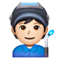 🧑🏻‍🏭 Emoji Funcionário De Fábrica: Pele Clara na Samsung One UI 6.1.