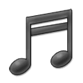 Émoji ♬ Symbole musical double croche sur Samsung One UI 6.1.
