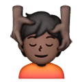 💆🏿 Emoji Person, die eine Kopfmassage bekommt: dunkle Hautfarbe Samsung One UI 6.1.