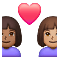 👩🏾‍❤️‍👩🏽 Emoji Pareja Enamorada - Mujer: Tono De Piel Oscuro Medio, Mujer: Tono De Piel Medio en Samsung One UI 6.1.
