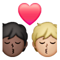 🧑🏿‍❤️‍💋‍🧑🏼 Emoji sich küssendes Paar: Person, Person, dunkle Hautfarbe, mittelhelle Hautfarbe Samsung One UI 6.1.