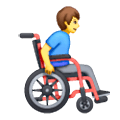 👨‍🦽‍➡️ Emoji Homem em cadeira de rodas manual virado para a direita na Samsung One UI 6.1.