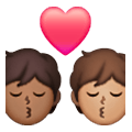 🧑🏾‍❤️‍💋‍🧑🏽 Emoji sich küssendes Paar: Person, Person, mitteldunkle Hautfarbe, mittlere Hautfarbe Samsung One UI 6.1.