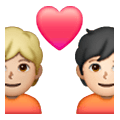 Emoji 🧑🏼‍❤️‍🧑🏻 Coppia Con Cuore: persona, persona, Carnagione Abbastanza Chiara, Carnagione Chiara su Samsung One UI 6.1.