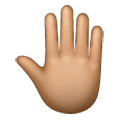 🤚🏽 Emoji erhobene Hand von hinten: mittlere Hautfarbe Samsung One UI 6.1.