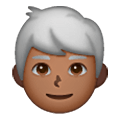 Émoji 👨🏾‍🦳 Homme : Peau Mate Et Cheveux Blancs sur Samsung One UI 6.1.