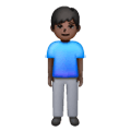 🧍🏿‍♂️ Emoji stehender Mann: dunkle Hautfarbe Samsung One UI 6.1.