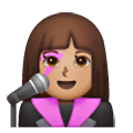 👩🏽‍🎤 Emoji Cantora: Pele Morena na Samsung One UI 6.1.
