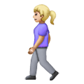 🚶🏼‍♀️ Emoji Mujer Caminando: Tono De Piel Claro Medio en Samsung One UI 6.1.