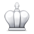 ♔ Emoji Rey del ajedrez blanco en Samsung One UI 6.1.