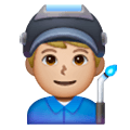 Emoji 👨🏼‍🏭 Operaio: Carnagione Abbastanza Chiara su Samsung One UI 6.1.