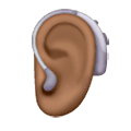 🦻🏾 Emoji Oreja Con Audífono: Tono De Piel Oscuro Medio en Samsung One UI 6.1.