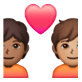 🧑🏾‍❤️‍🧑🏽 Emoji Pareja Enamorada: Persona, Persona, Tono De Piel Oscuro Medio, Tono De Piel Medio en Samsung One UI 6.1.