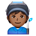 🧑🏾‍🏭 Emoji Operario: Tono De Piel Oscuro Medio en Samsung One UI 6.1.