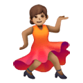 💃🏽 Emoji tanzende Frau: mittlere Hautfarbe Samsung One UI 6.1.