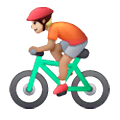 Émoji 🚴🏼 Cycliste : Peau Moyennement Claire sur Samsung One UI 6.1.